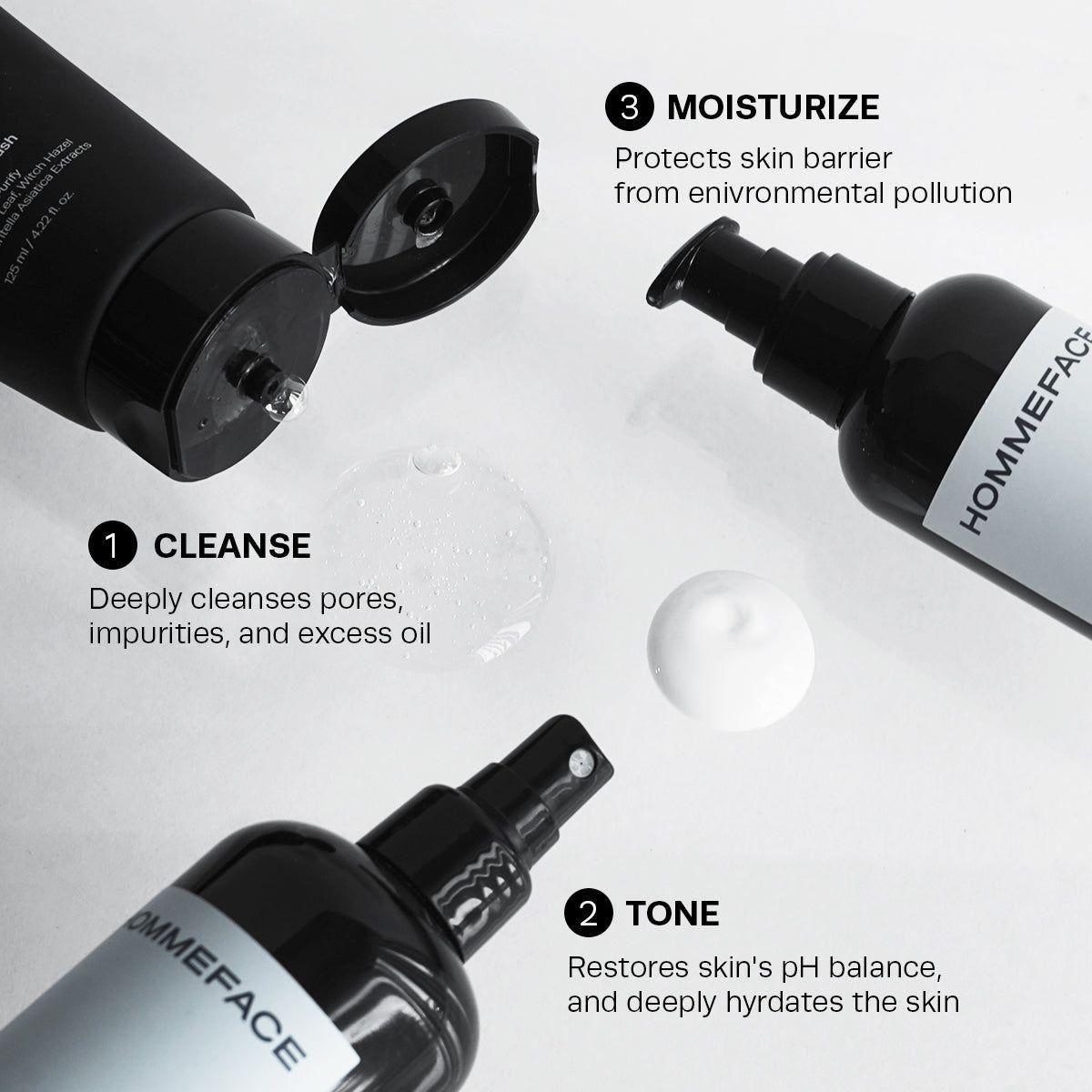 Trio de Soins Quotidiens HommeFace - 17,74 oz