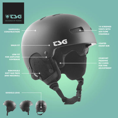 TSG Gravity Ski/Snowboard Helmet - Asian Fit