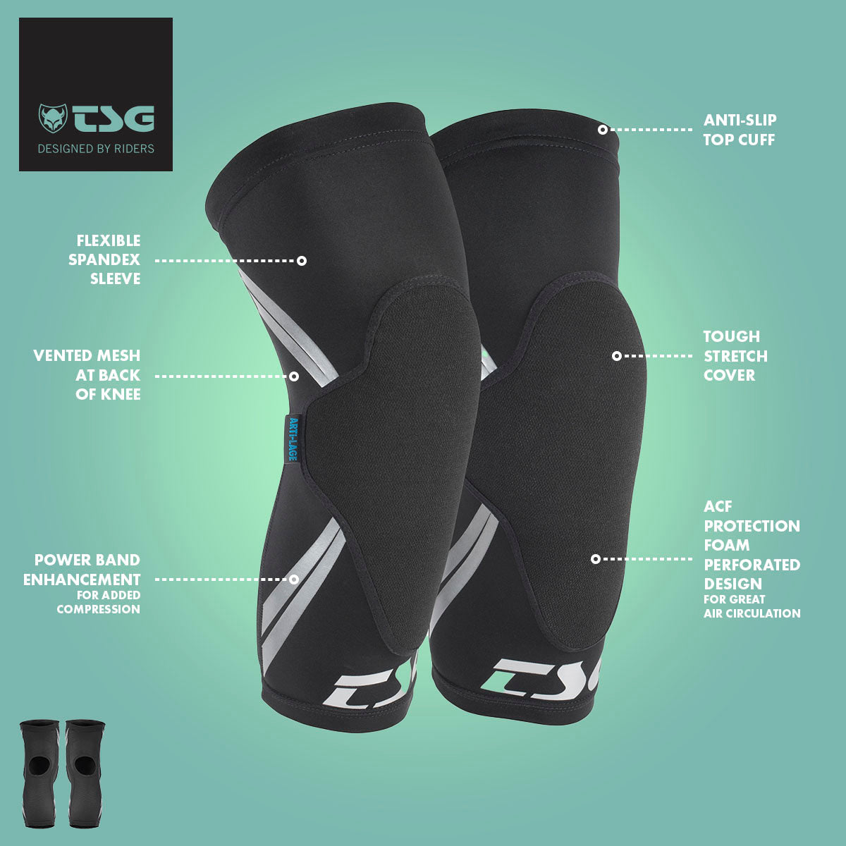TSG Knee-Sleeve Dermis A - Lightweight Protective Pad