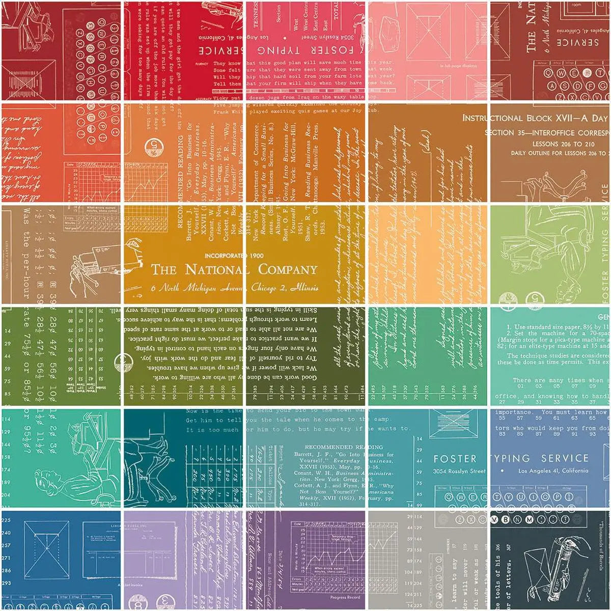 TYPE/ography 10" Stacker A - Ensemble de Tissus en Coton Premium