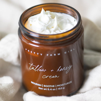 Crema suave de sebo y miel para pieles delicadas