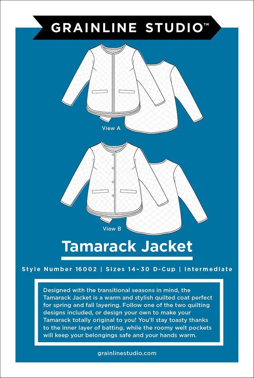 Patrón de Costura de Chaqueta Tamarack (Tallas 14-30)