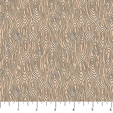 Tissu en coton à grain de bois tan - 44"/45" par yard