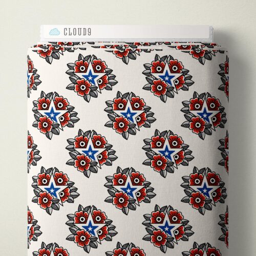 Tattoo Stars Pop Stars QC Cotton Fabric - 44"/45" Per Yard