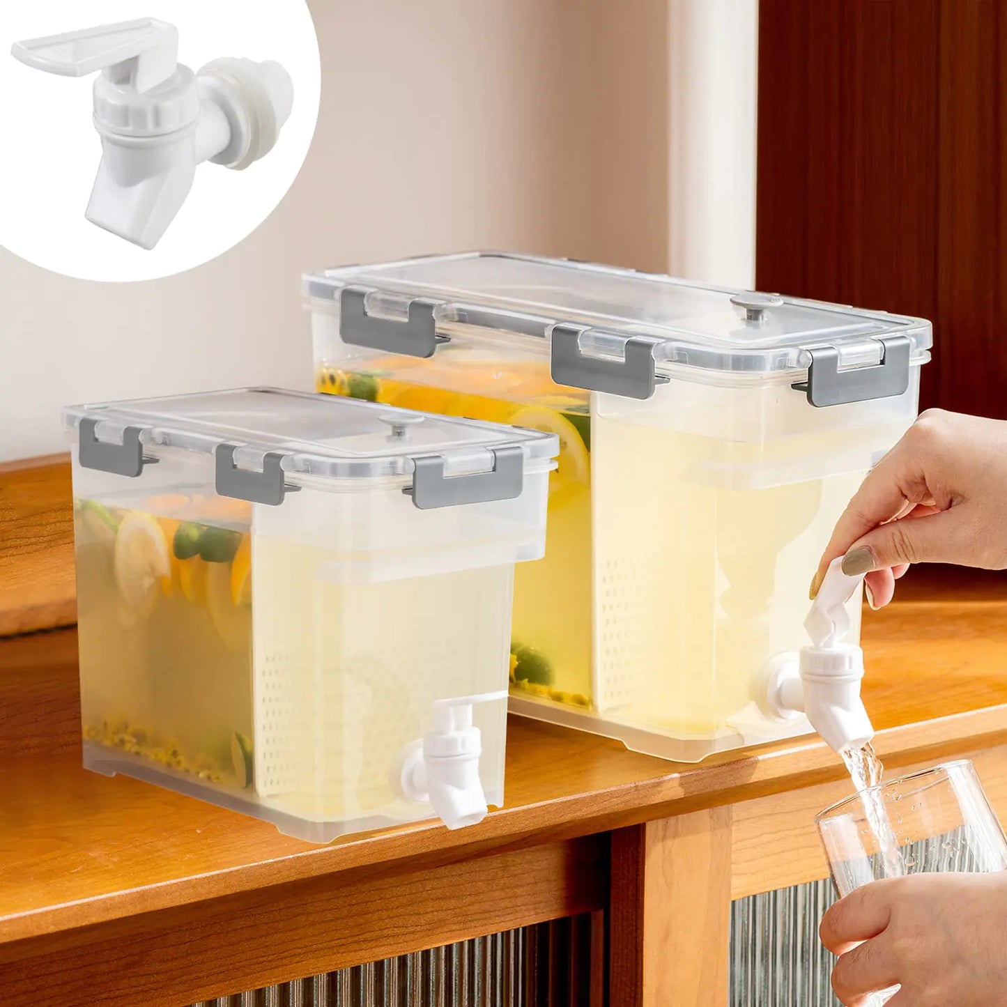 Premium Cold Kettle Beverage Dispenser - 3.5L & 6L (2 Pack)