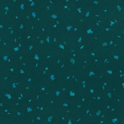 Tissu en coton large vert teal bleu par Wishwell