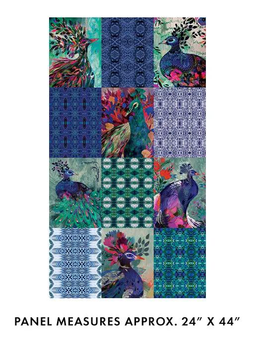 Panel de Algodón Teal/Multi Affinity 24" x 44"
