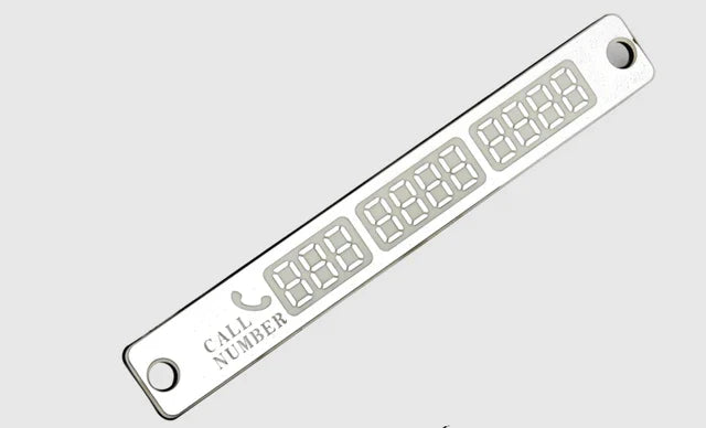 Stylish Temporary Car Parking Card with Night Light Feature