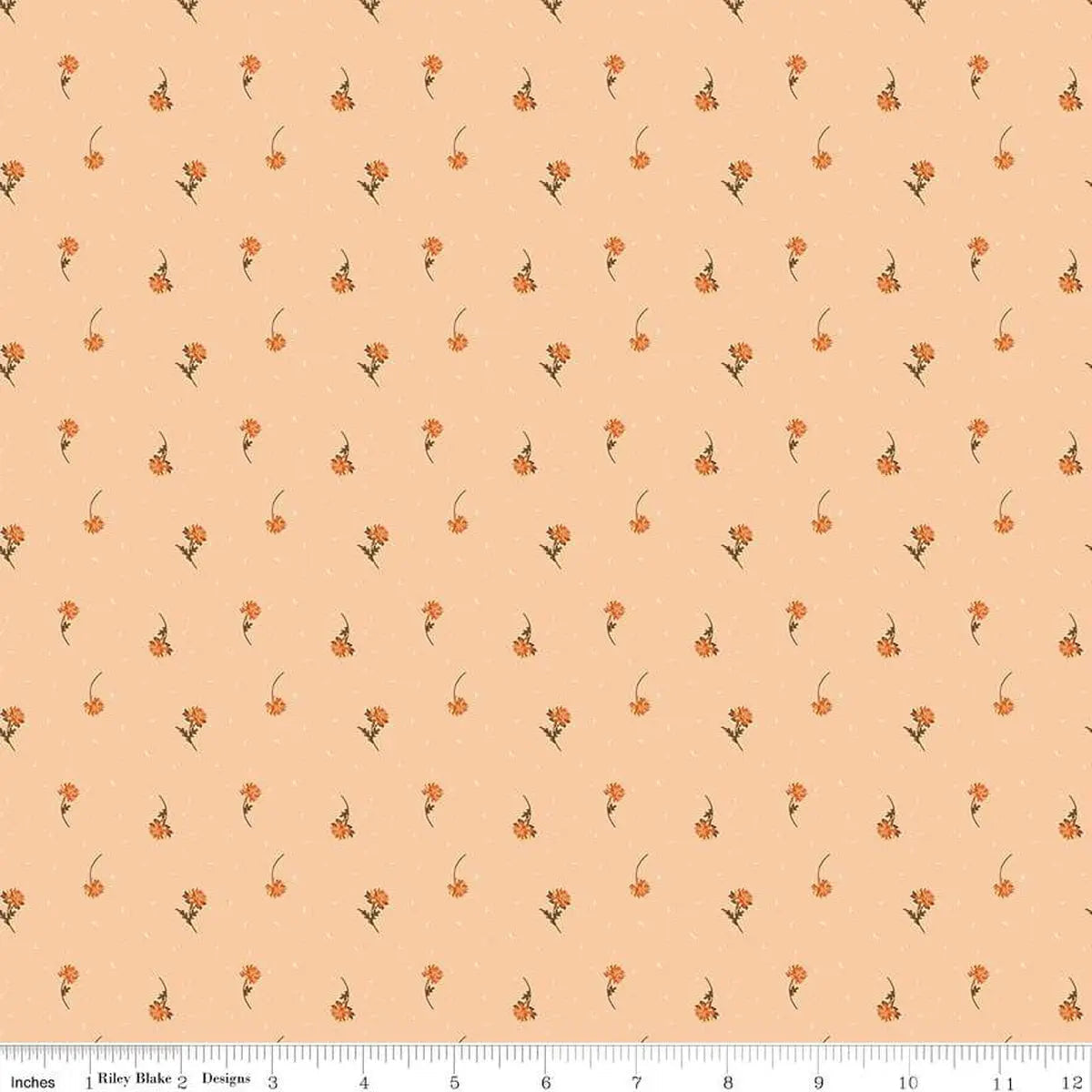 Tissu à fleurs d'automne en blush Awe - 43"/44" par yard