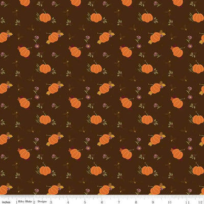 Le tissu marron des citrouilles d'automne