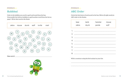 Engaging 3rd Grade Spelling Workbook: 95+ Fun Games & Puzzles for Skill Enhancement - Korvel