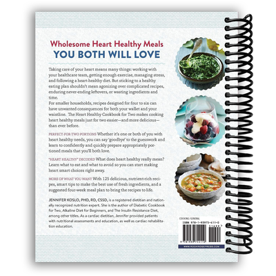 Heart-Healthy Cooking for Two: 125 Flavorful Low Sodium, Low Fat Recipes (Spiral Bound) - Korvel