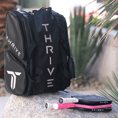 Thrive Elite Pro Tour Pickleball Bag with Shoe Compartment - Sleek Black - Korvel