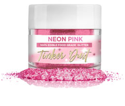 Tinker Dust Edible Glitter - Neon Pink, 5g