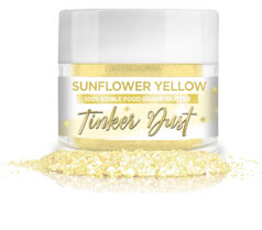 Tinker Dust Edible Glitter - Sunflower Yellow, 5g
