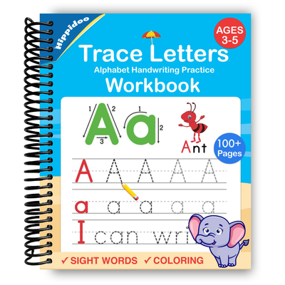 Ultimate Alphabet Tracing Workbook for Kids: Fun Handwriting Practice (Spiral Bound) - Korvel