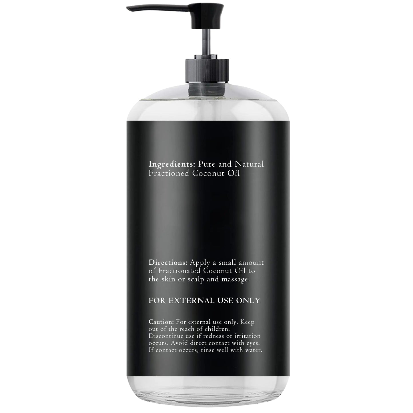 Huile de coco fractionnée - Huile polyvalente pour le corps, le massage et les cheveux (16,9 Fl Oz)