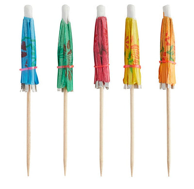 4" Assorted Color Drink Umbrellas - 144 Count