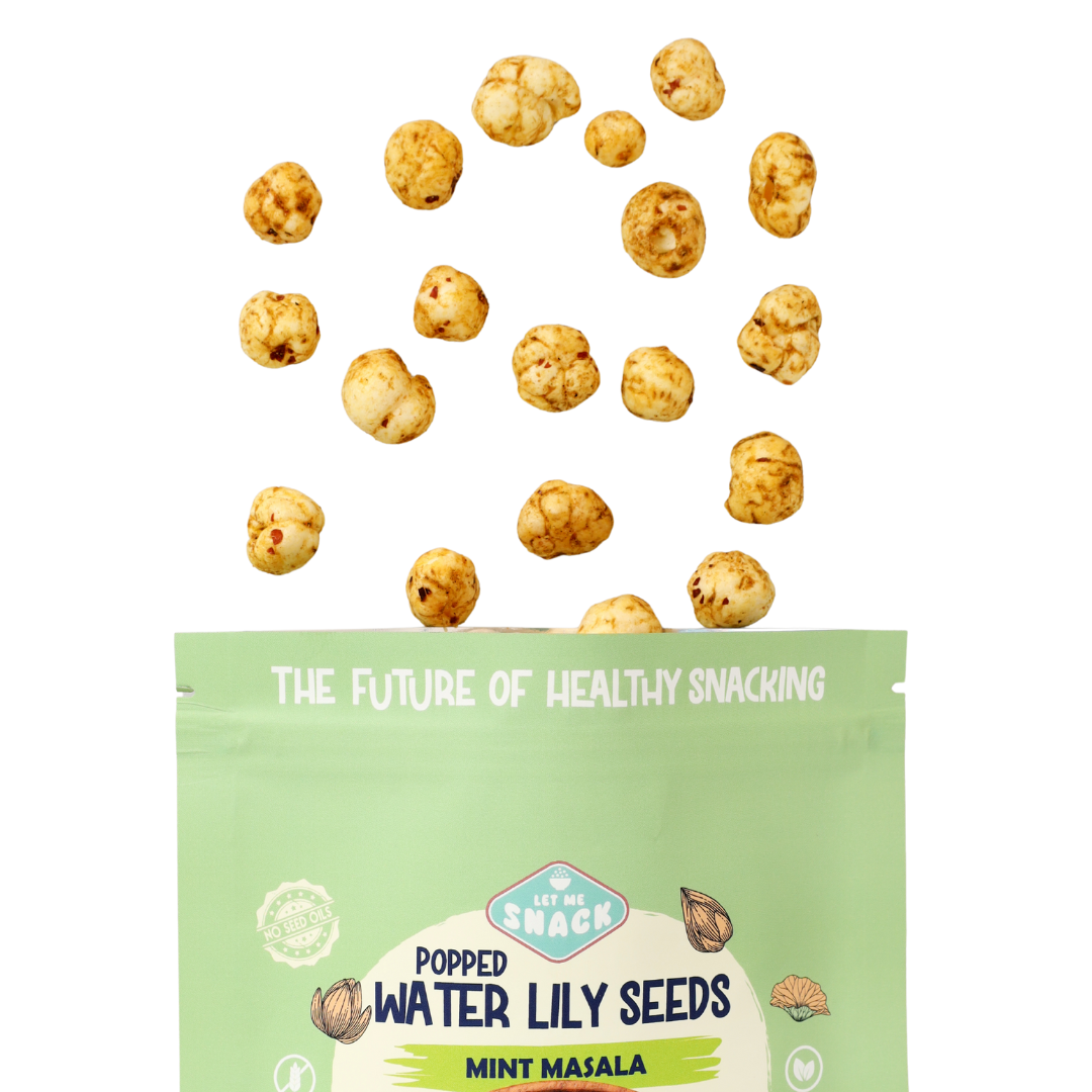 Mint Masala Popped Water Lily Seeds – Vegan, Gluten-Free Snack - Korvel