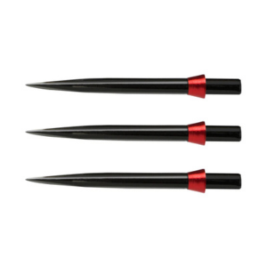 Puntas de Dardos Estándar Negras de 32 mm con Tridente Rojo