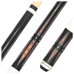 Players Elite Matte Black Cue with Exotic Wood Accents - Korvel
