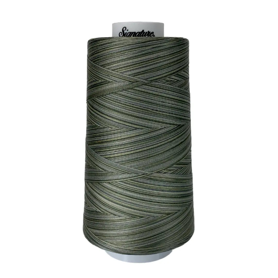 Hilo Variegado de Algodón M86 Verde Grisáceo