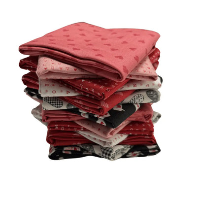 Conjunto de Cuartos de Algodón para el Día de San Valentín - Set de 14
