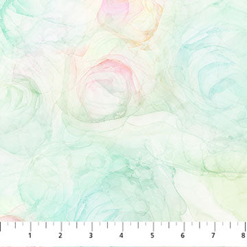 Tissu en coton Veranda Texture Aqua Mist - 44"/45" par yard