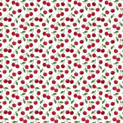 Very Cherry Scarlet Digital Cuddle Fabric per Yard