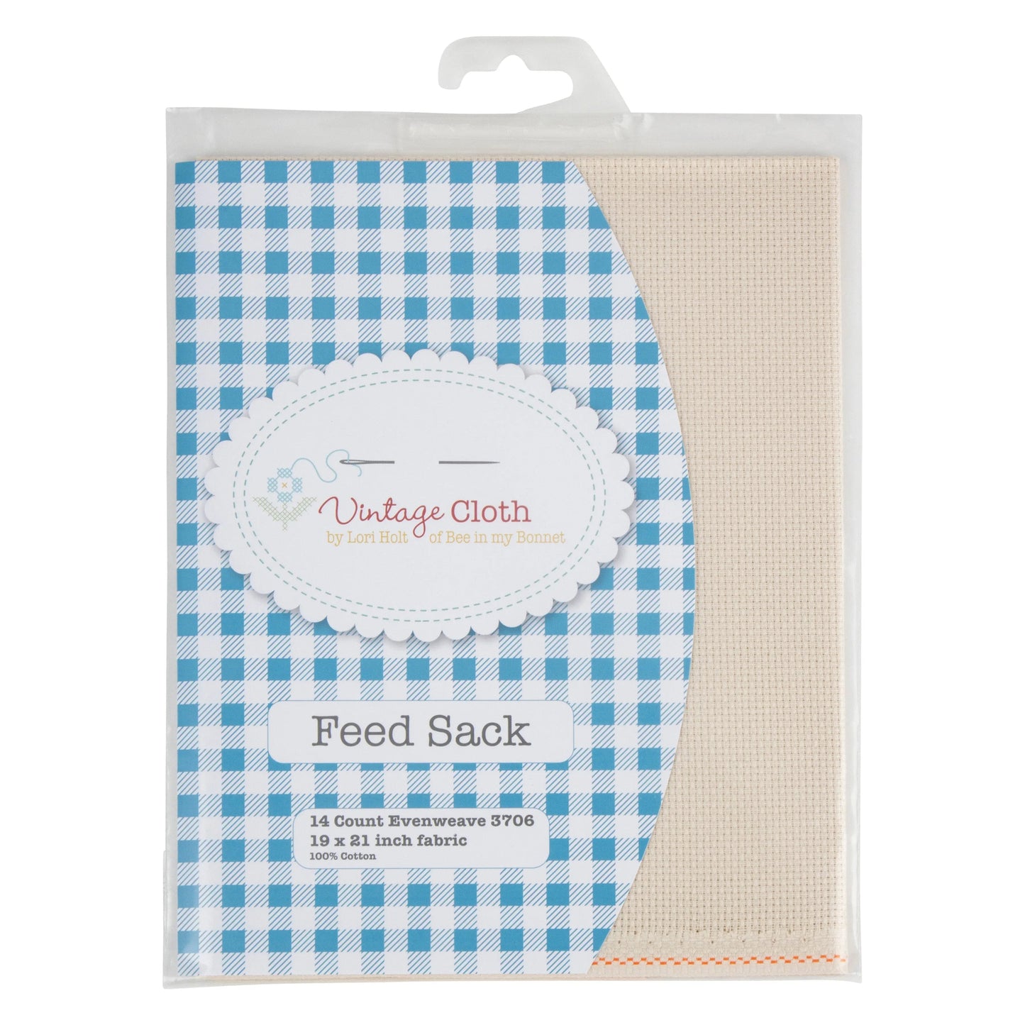 Saco de Alimento de Tela Vintage 14ct - 18in x 21in