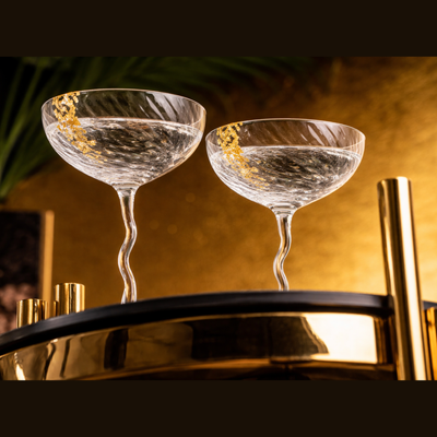 Vivre Elegance Coupe Glass Set - Timeless Crystal Design