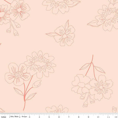 Pink Blush Springs Wideback Fabric Per Yard