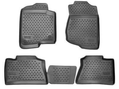 Premium Black Floor Liners for 2015-2017 Chevrolet Tahoe - 4 Piece Set - Korvel
