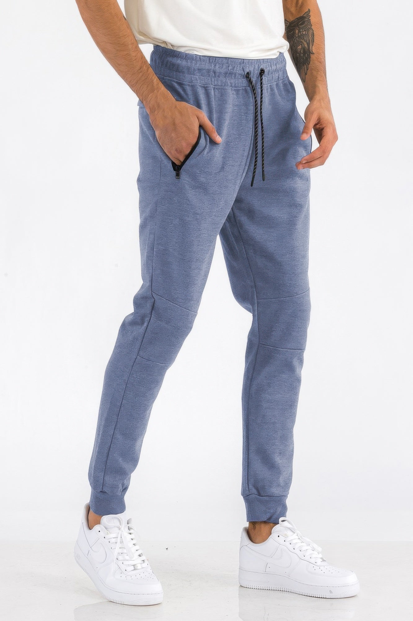 Jogger de Hombre en Color Sólido Melange