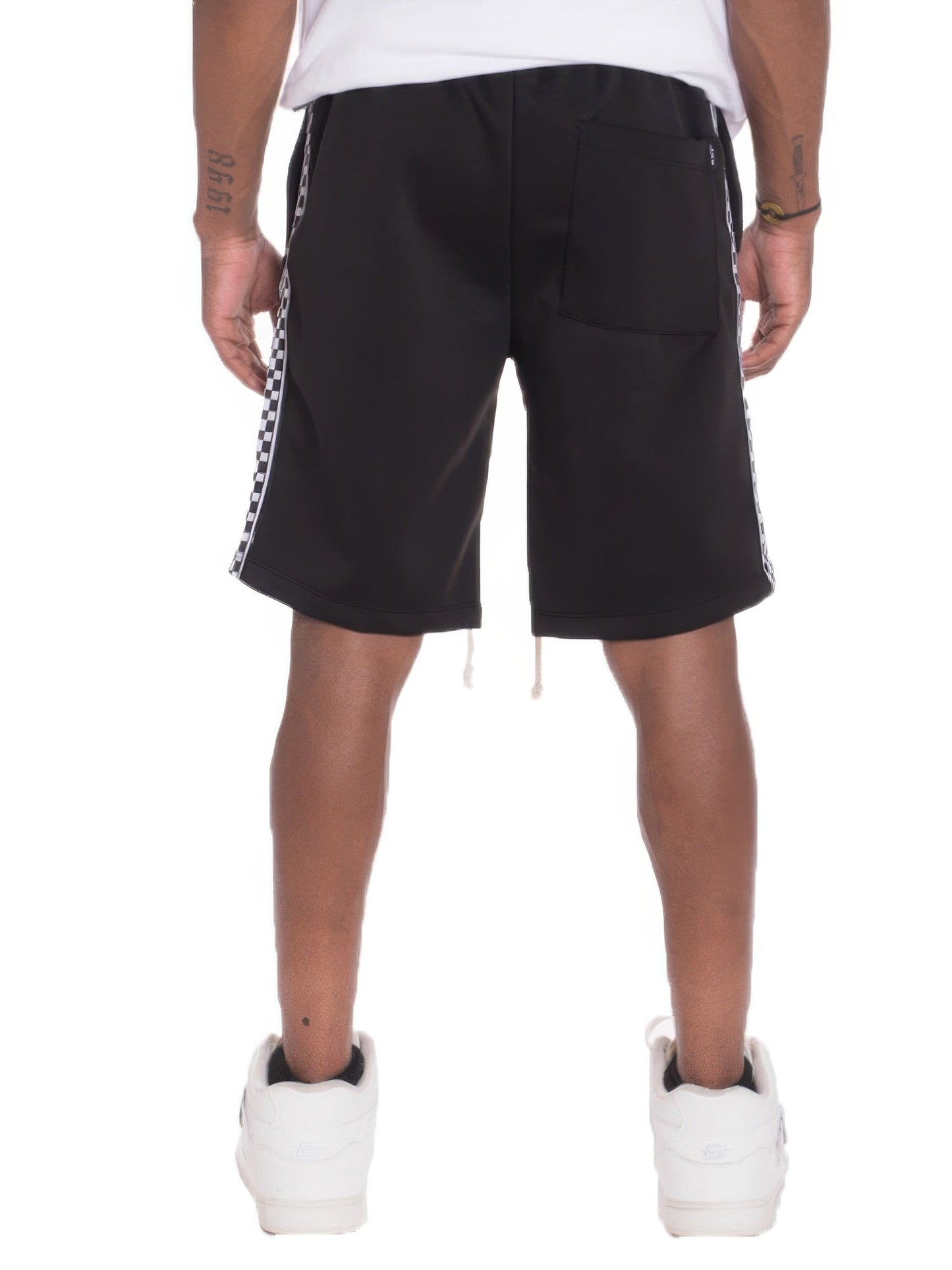 Pantalones Cortos de Entrenamiento a Rayas Cuadradas para Hombre