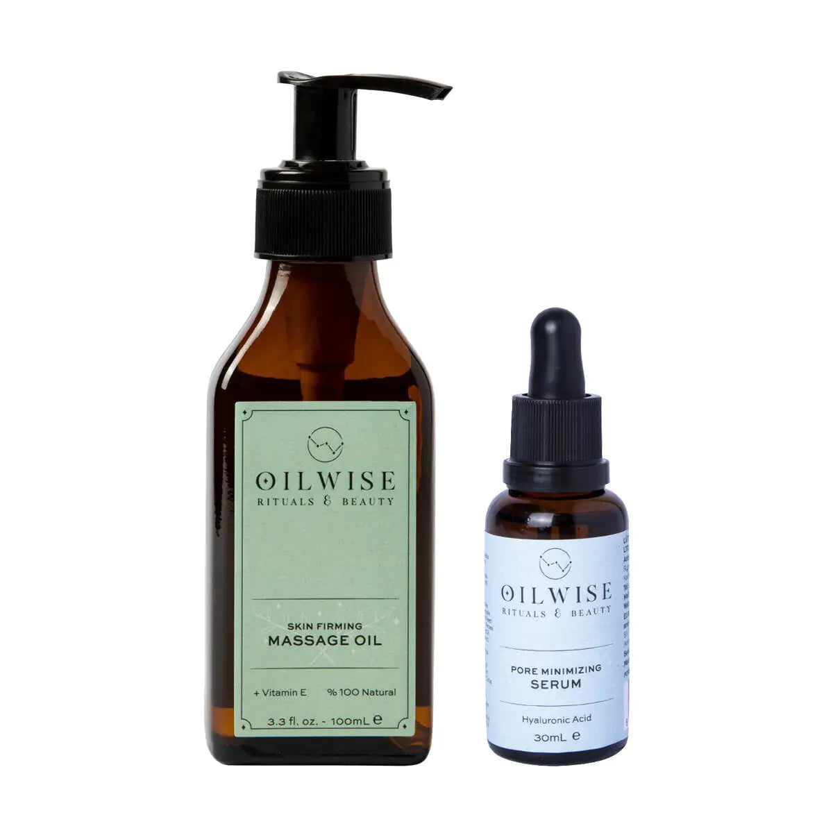 Set de Aceite de Masaje Reafirmante Oilwise y Suero Minimizador de Poros