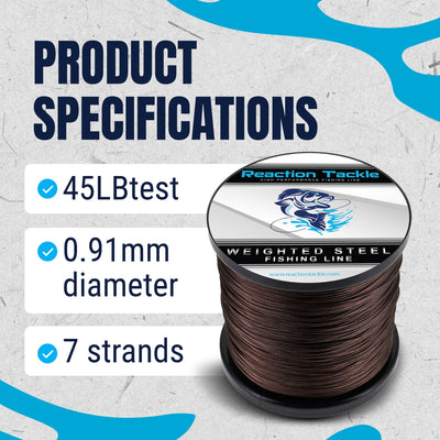 Reaction Tackle 45LB Premium Stainless Steel Trolling Wire