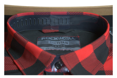 Titan Performance Long Sleeve Shirt - Black/Red Plaid - Korvel