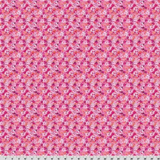 Tela de Cuddle Rosa Wanderlust Daisies para Acolchar por Yarda