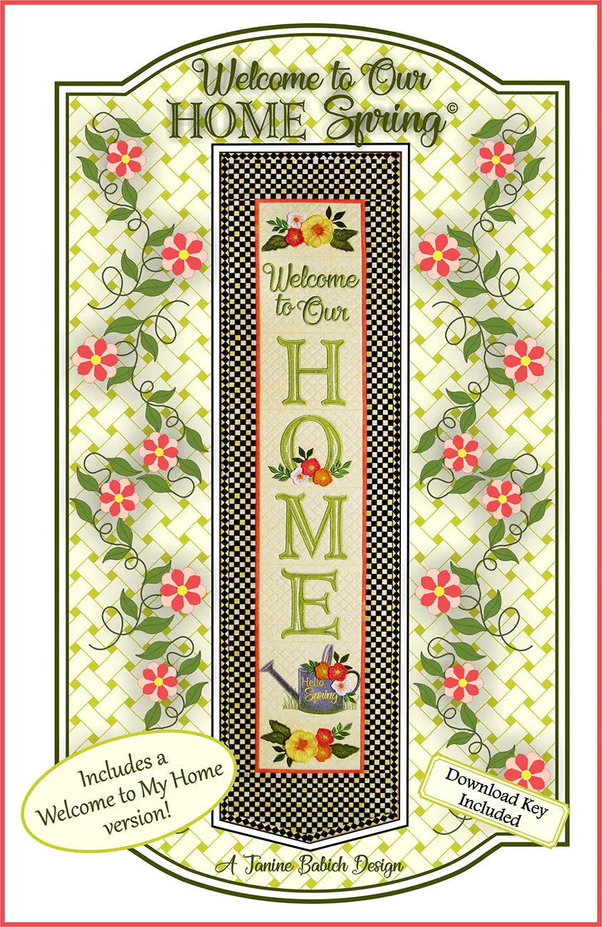 Welcome to Our Home-Spring Wall Hanging Pattern