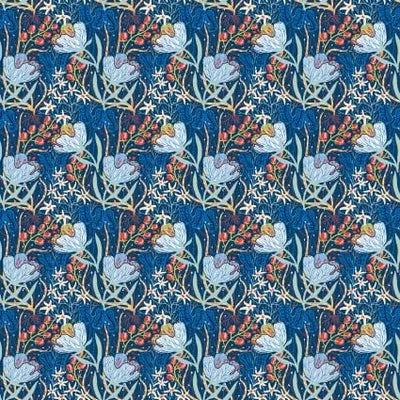 Tela de Algodón Floral Azul Fantasía - 44"/45" por Yarda