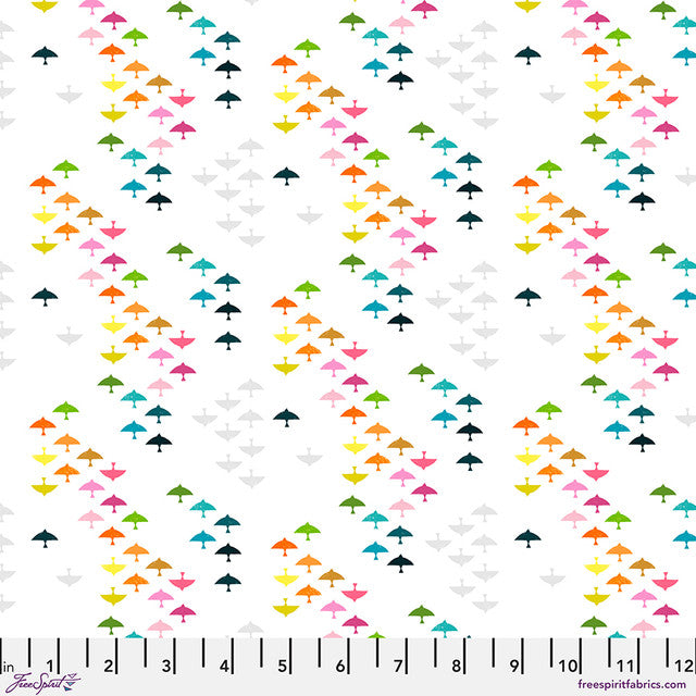 Tela de Algodón White In Flight What the Birds Said 44"/45" Por Yarda
