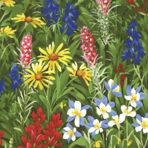 Wildflowers Basics Summer Wildflower Field Fabric