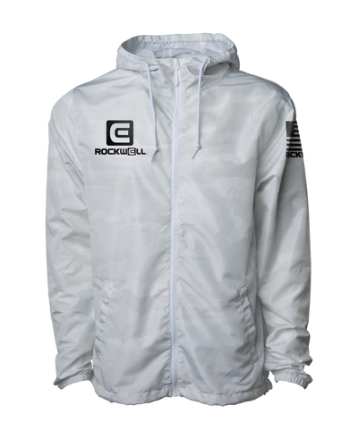 Packable White Camo Windbreaker Jacket for All-Weather Adventures - Korvel