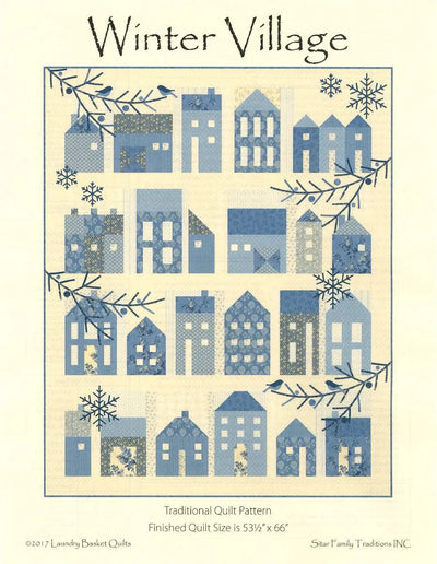 Winter Village Embroidery Pattern