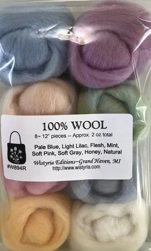Assortiment de Laine Cardée Wistyria Editions - Pastels Doux