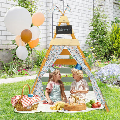 Triangle Hideaway Playhouse with Removable Chalkboard