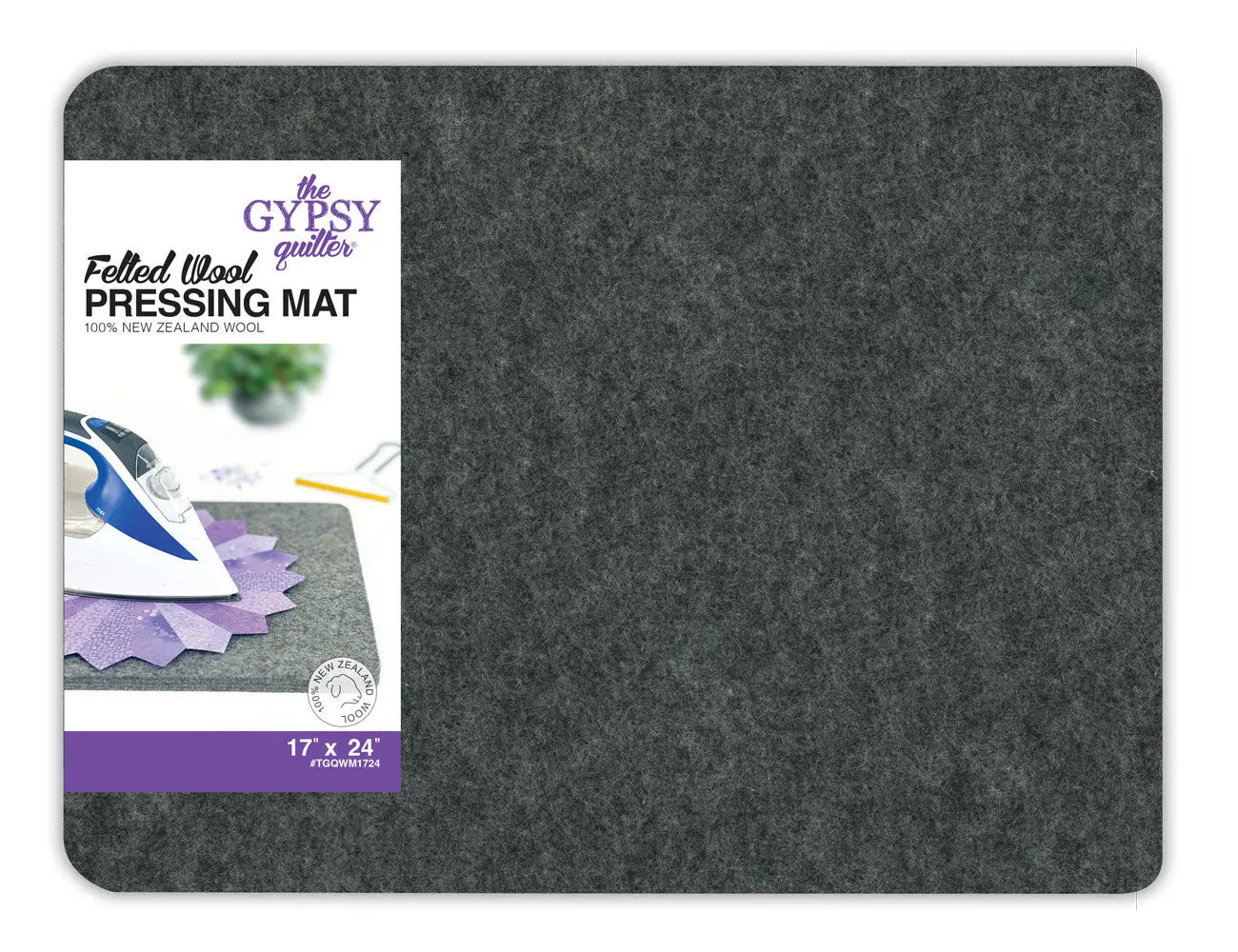 Alfombrilla de prensado de lana premium - 17in x 24in x 1/2in de grosor