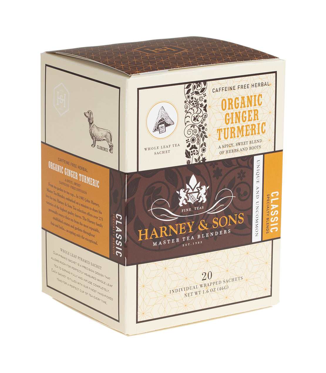 Té Orgánico de Jengibre y Cúrcuma - Caja de 20 Bolsitas