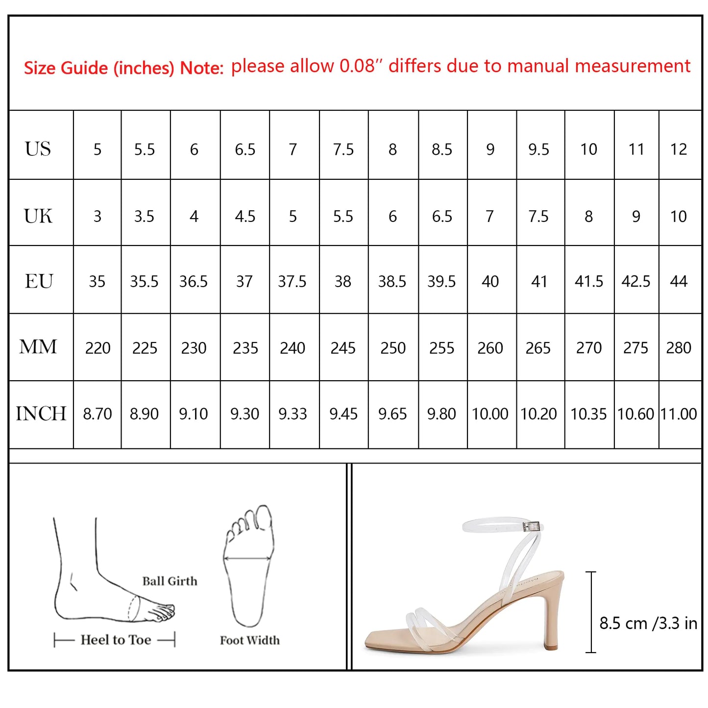 Modatope Women's Chunky High Heel Strappy Sandals